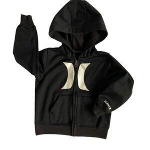 Hurley Logo Black Zip-Up Hoodie Size 3T